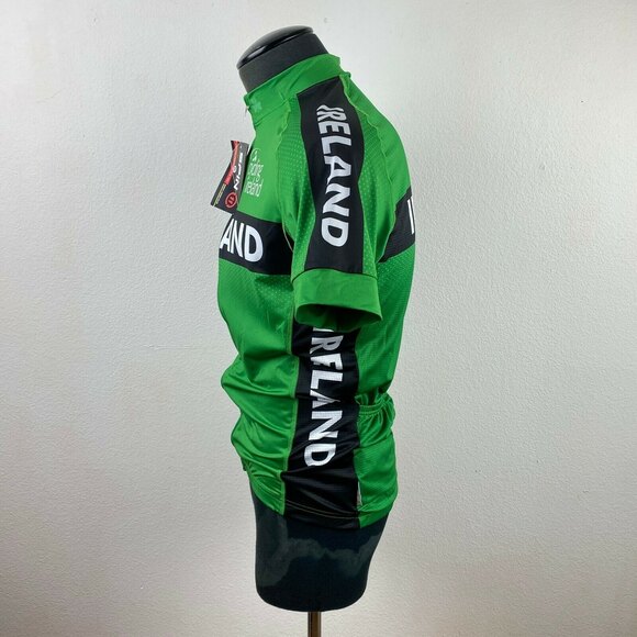 Spin 11 Cycling Ireland Bike Shirt Full Zip NWT XL Kelly Green Back Pockets - Picture 3 of 11